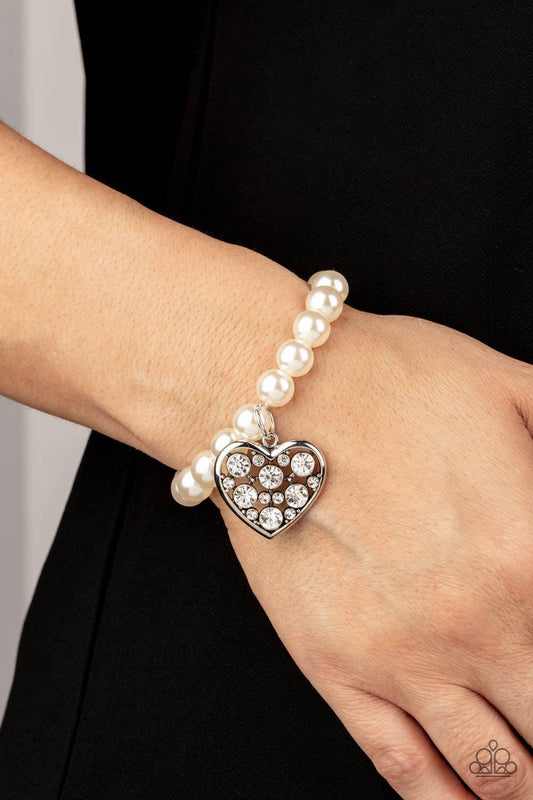 Cutely Crushing White Bracelet - Jewelry by Bretta