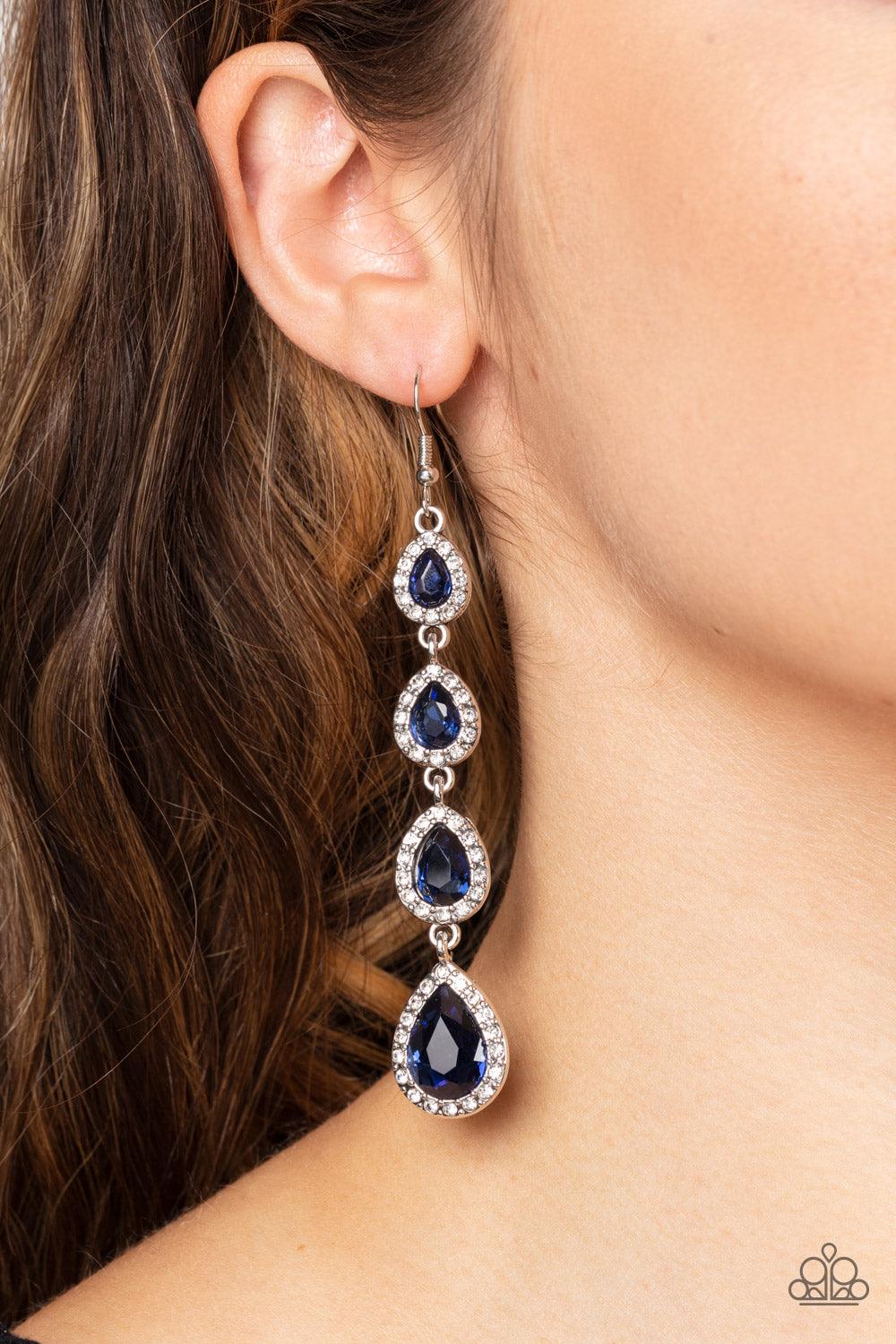 Confidently Classy Blue Earrings - Jewelry by Bretta