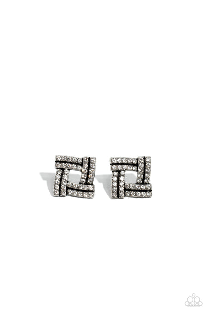 Times Square Scandalous White Earrings - Jewelry by Bretta