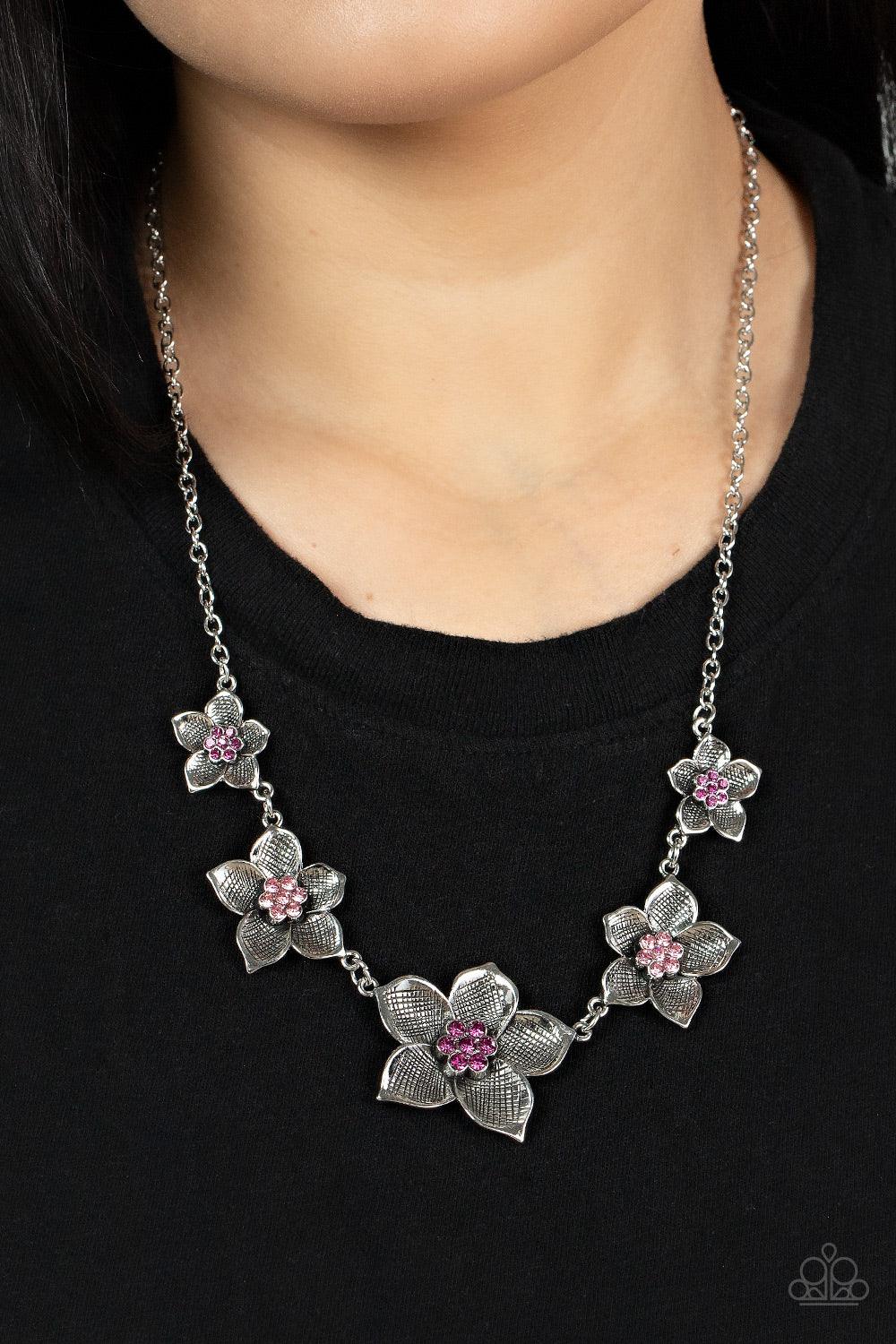 Wallflower Wonderland Pink Necklace - Jewelry by Bretta
