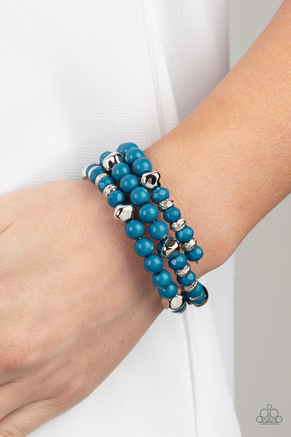 Vibrant Verve Blue Coil Bracelet - Jewelry by Bretta