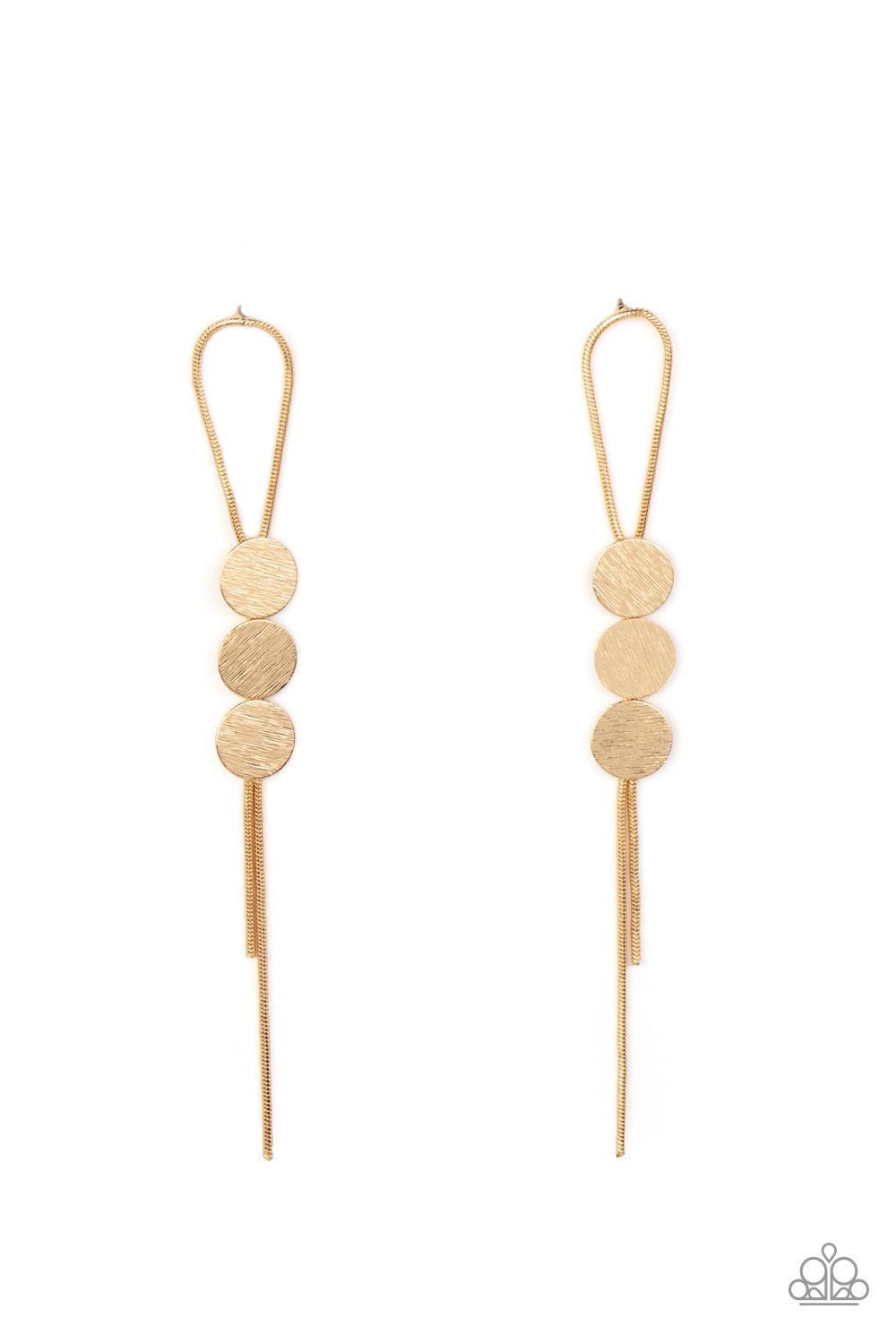 Bolo Beam Gold Earrings - Jewelry by Bretta