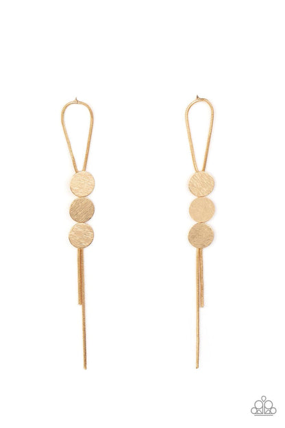 Bolo Beam Gold Earrings - Jewelry by Bretta