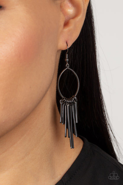 Mood Swing Black Earrings - Jewelry by Bretta