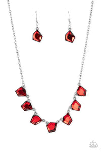 Experimental Edge Red Necklace - Jewelry by Bretta