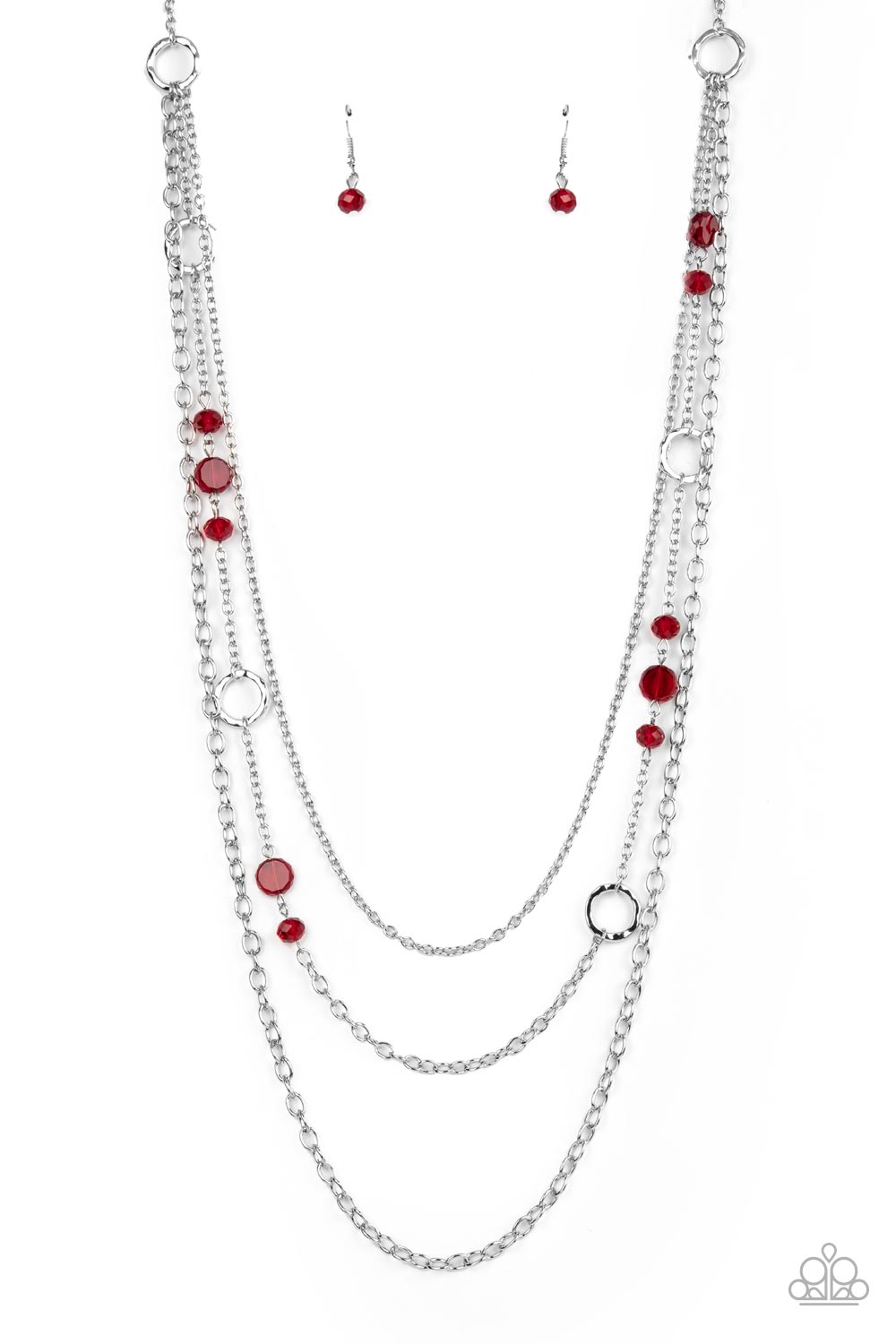 Starry-Eyed Eloquence Red Necklace - Jewelry by Bretta