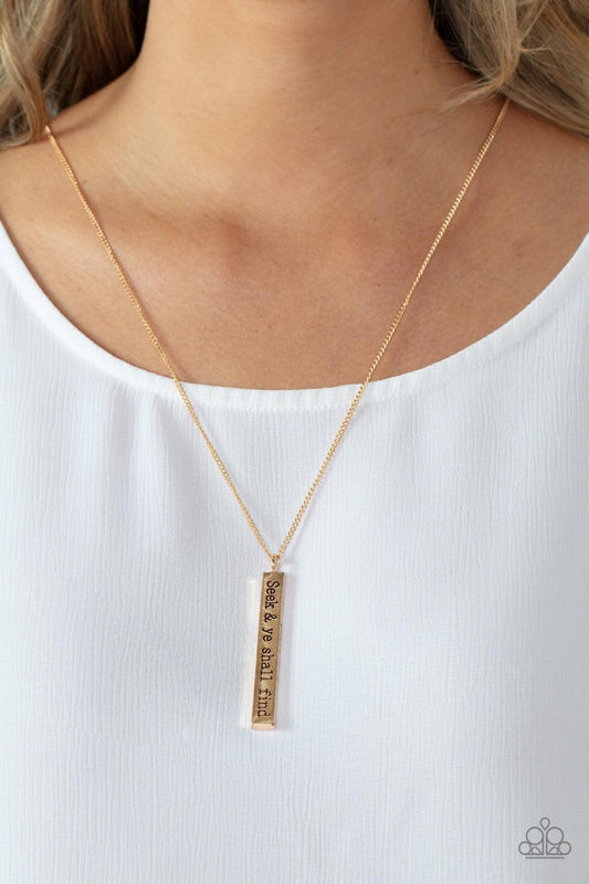 Matt 7:7 Gold Necklace - Jewelry by Bretta