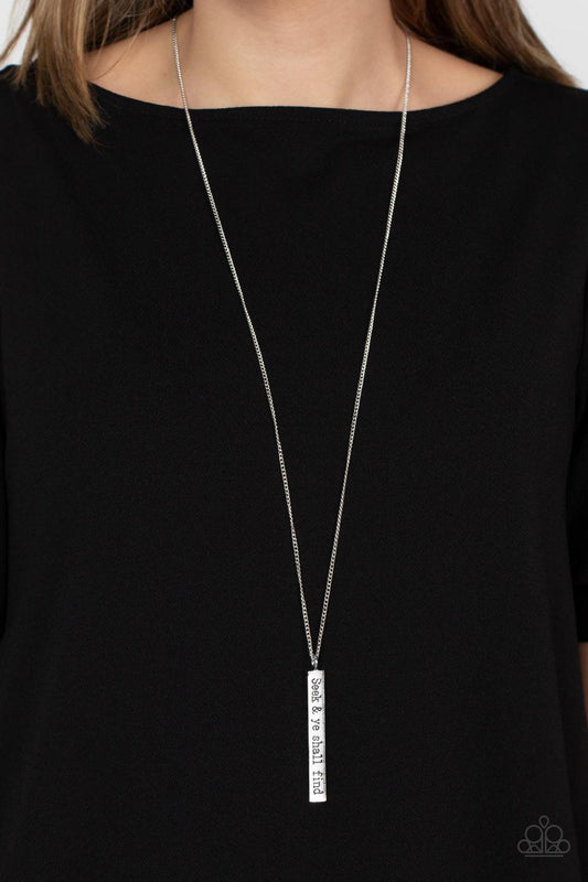 Matt 7:7 - Silver Necklace - Jewelry by Bretta