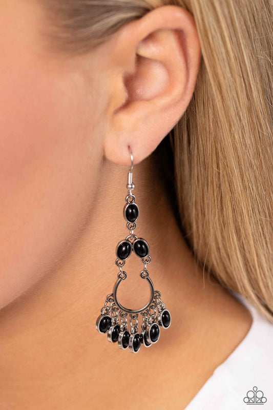 Girly Girl Getup Black Earrings - Jewelry by Bretta