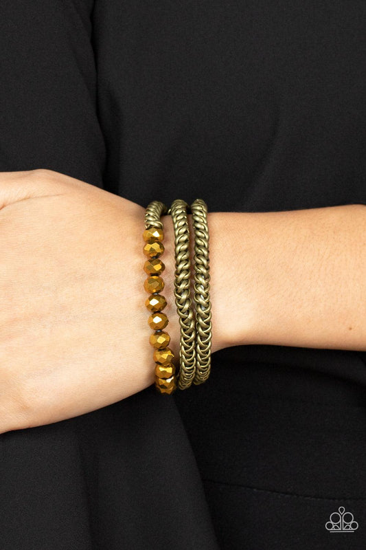 Gutsy and Glitzy Brass Bracelets - Jewelry by Bretta