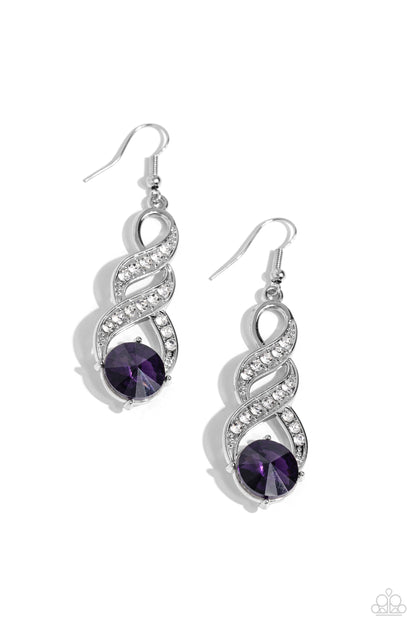High-Ranking Royalty Purple Earrings - Jewelry by Bretta