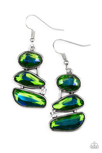 Gem Galaxy Green Earrings - Jewelry by Bretta