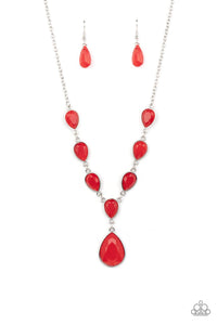 Party Paradise Red Necklace - Jewelry by Bretta