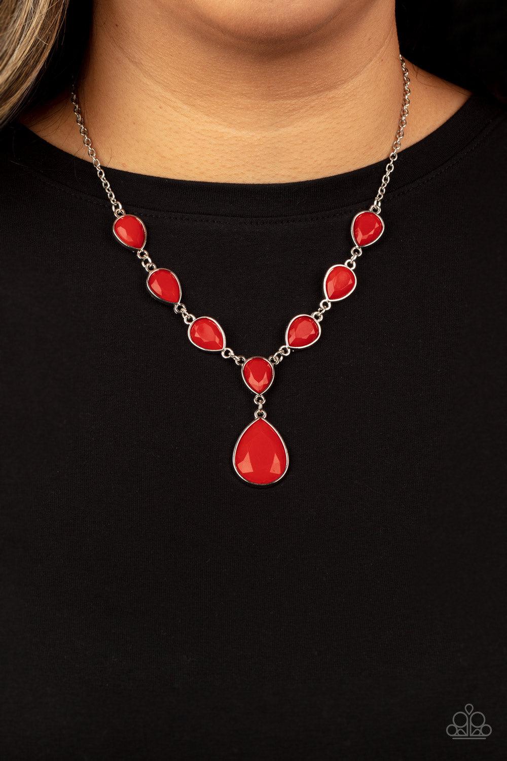 Party Paradise Red Necklace - Jewelry by Bretta