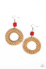 Wildly Wicker Red Earrings - Jewelry by Bretta