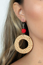 Wildly Wicker Red Earrings - Jewelry by Bretta