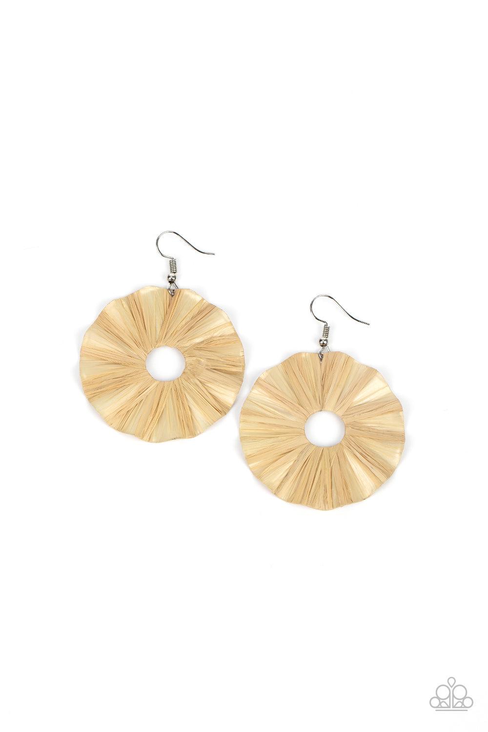 Fan the Breeze Brown Earrings - Jewelry by Bretta