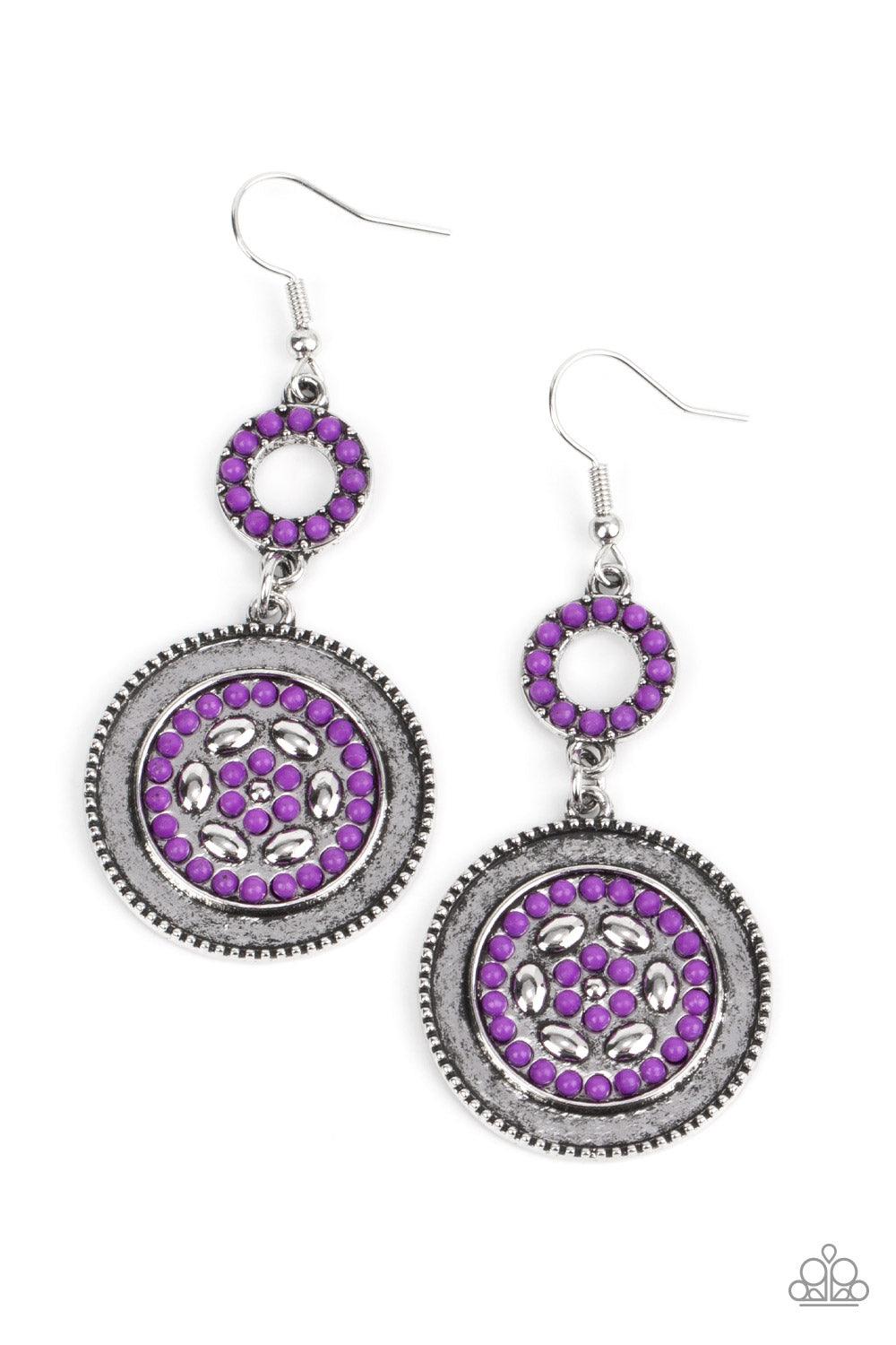 Meadow Mantra Purple Earrings - Jewelry by Bretta