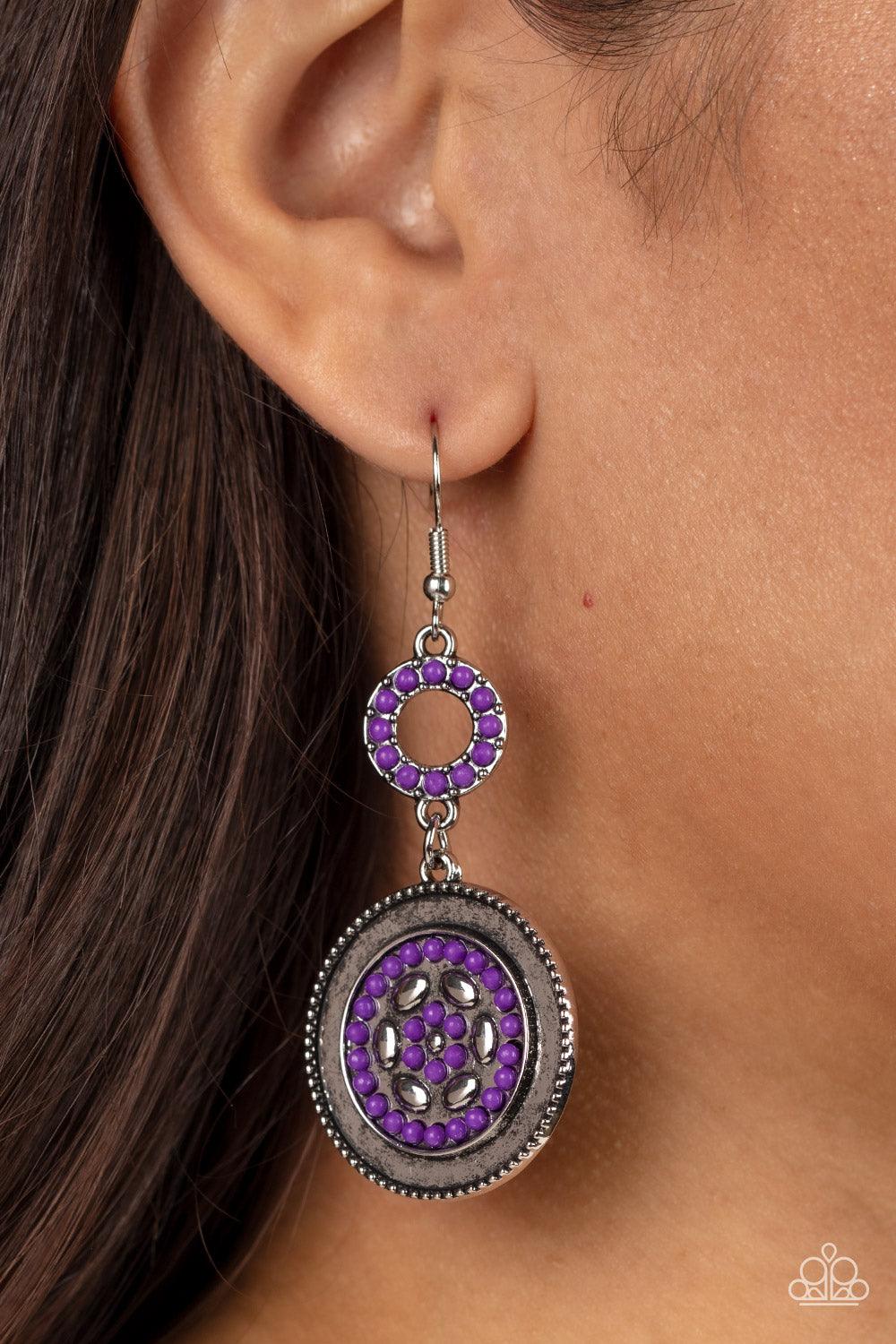 Meadow Mantra Purple Earrings - Jewelry by Bretta