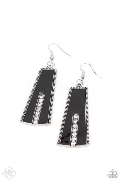 Demandingly Deco Black Earrings - Jewelry by Bretta