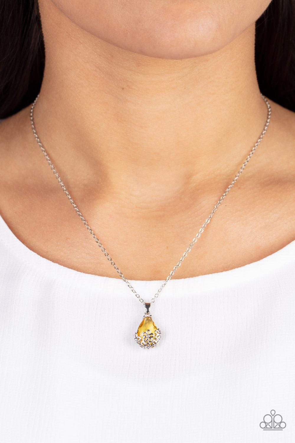 Flower Patch Fabulous Yellow Necklace - Jewelry by Bretta