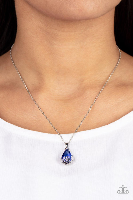 Flower Patch Fabulous Blue Necklace - Jewelry by Bretta