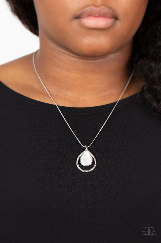 Gorgeously Glimmering White Necklace - Jewelry by Bretta