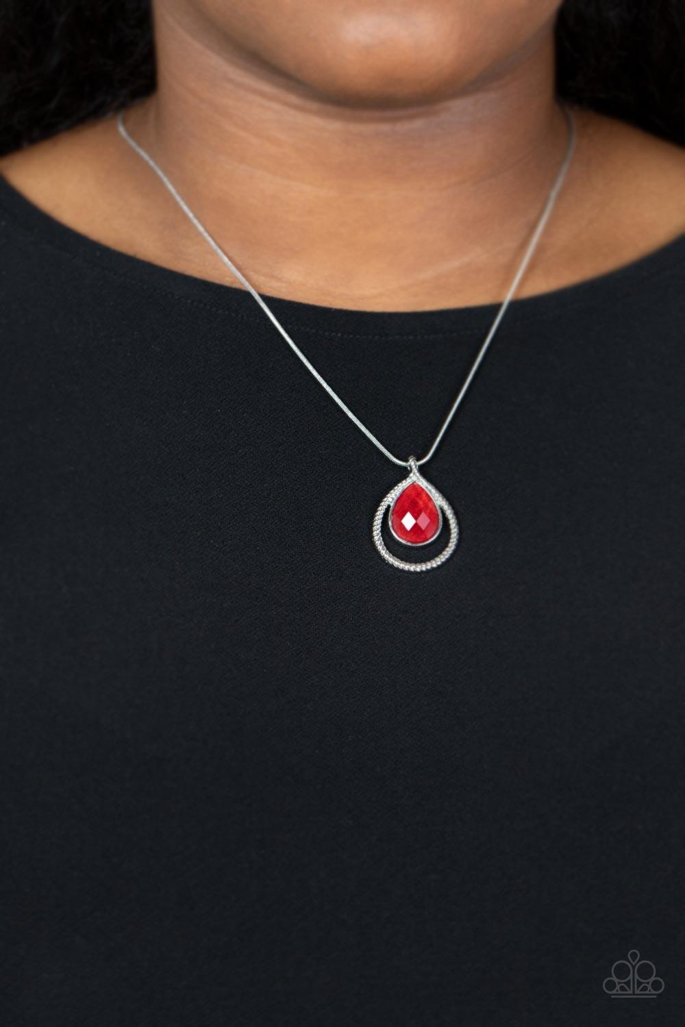 Gorgeously Glimmering Red Necklace - Jewelry by Bretta