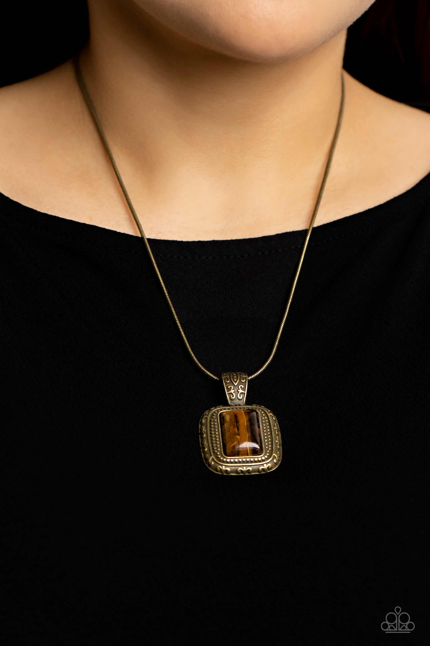Right Hand TALISMAN Brass Necklace - Jewelry by Bretta