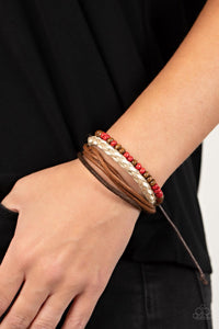 Woodsy Wayfarer Red Bracelet - Jewelry by Bretta