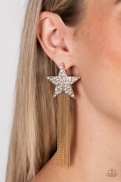 Superstar Solo Gold Earrings - Jewelry by Bretta
