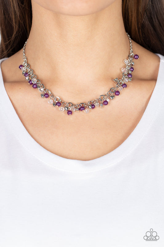 Soft-Hearted Shimmer Purple Necklace - Jewelry by Bretta