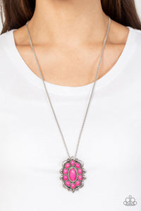 Mojave Medallion Pink Necklace - Jewelry by Bretta