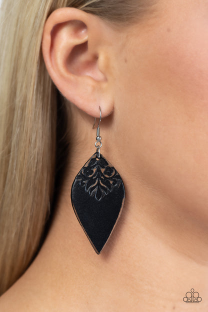 Naturally Nostalgic Black Earrings - Jewelry by Bretta