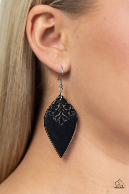 Naturally Nostalgic Black Earrings - Jewelry by Bretta