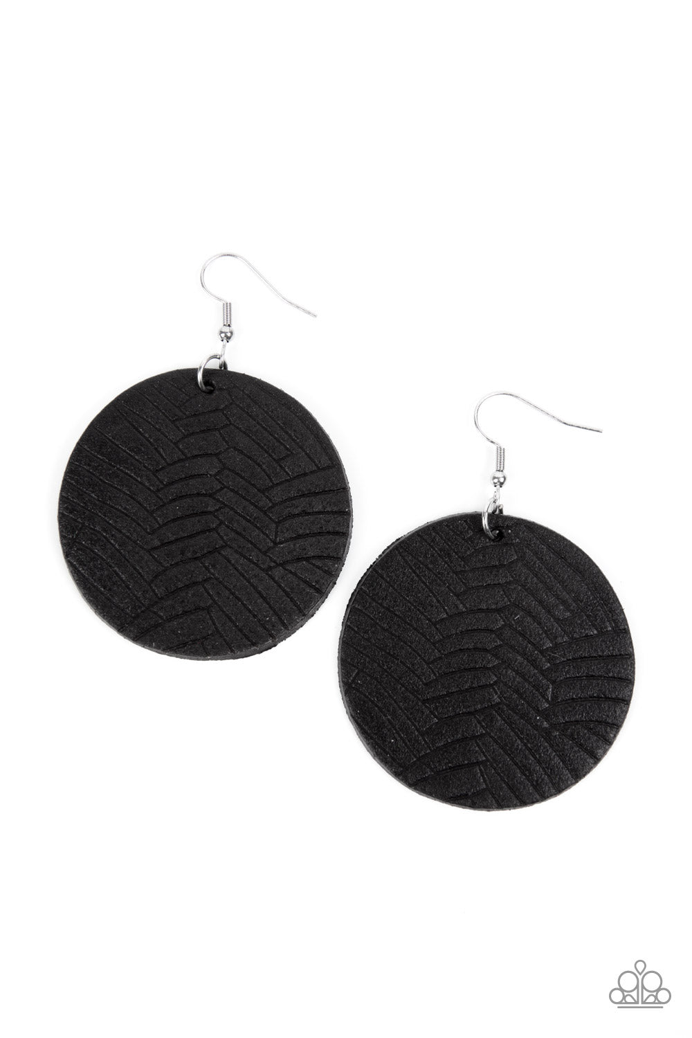 Leathery Loungewear Black Earrings - Jewelry by Bretta