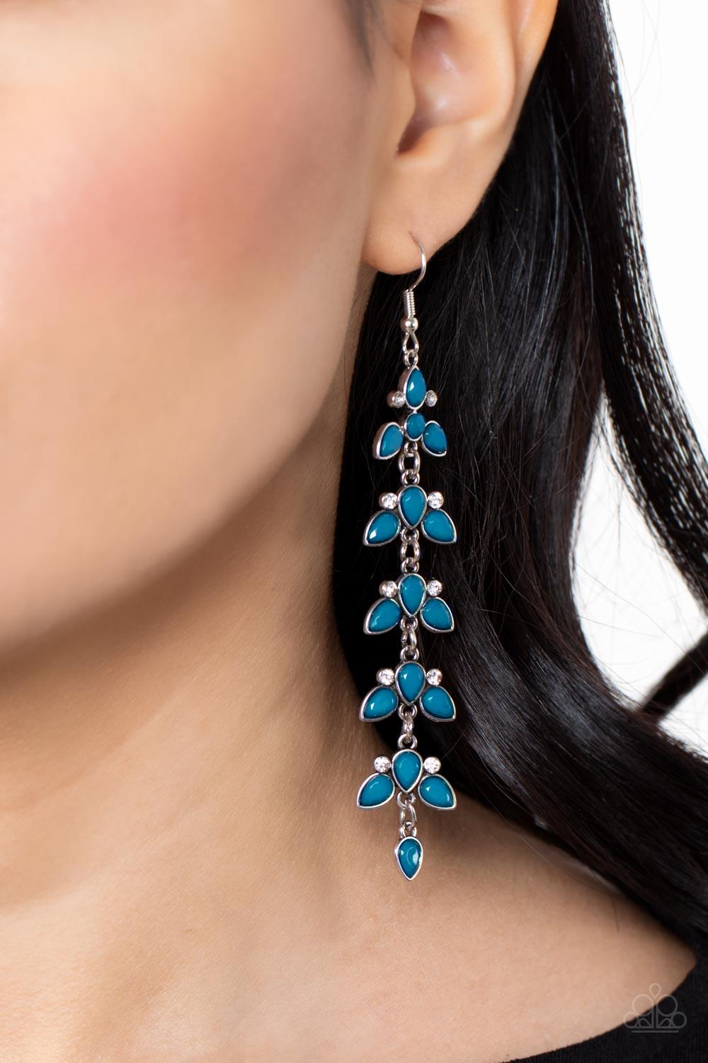 Fanciful Foliage Blue Earrings - Jewelry by Bretta