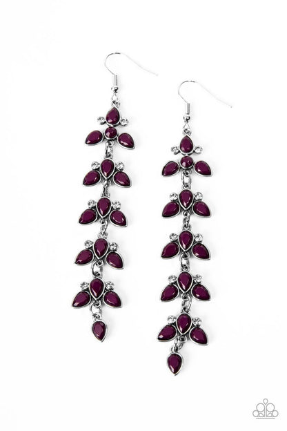 Fanciful Foliage Purple Earrings - Jewelry by Bretta