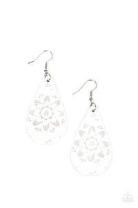 Subtropical Seasons White Earrings - Jewelry by Bretta