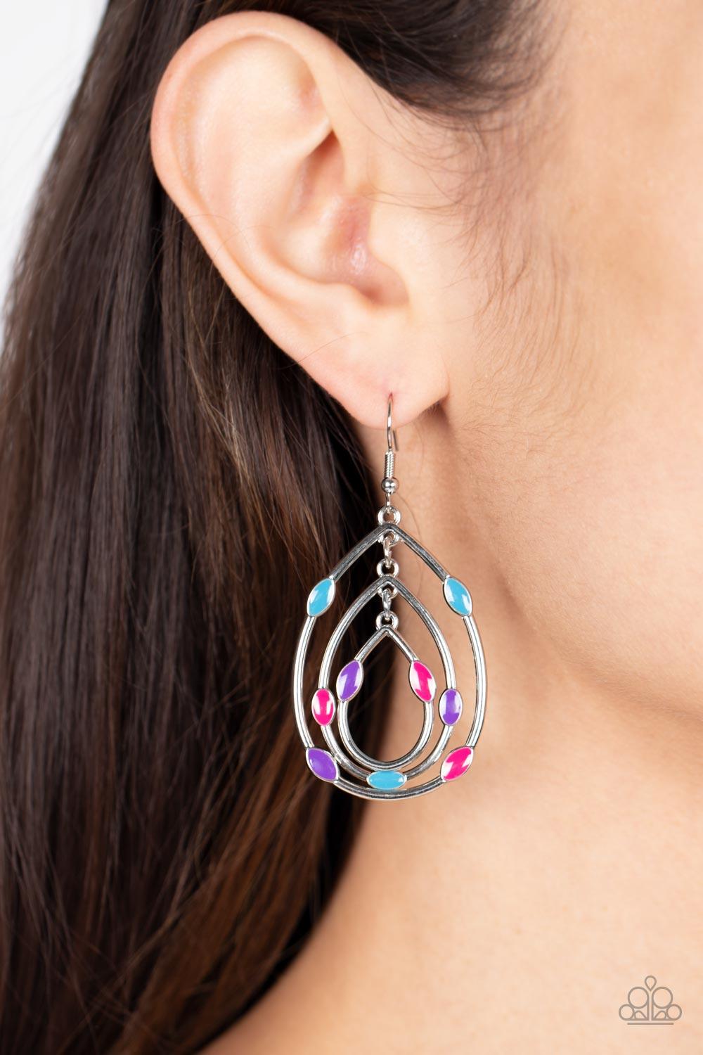 Rippling Rapport Multi Earrings - Jewelry by Bretta