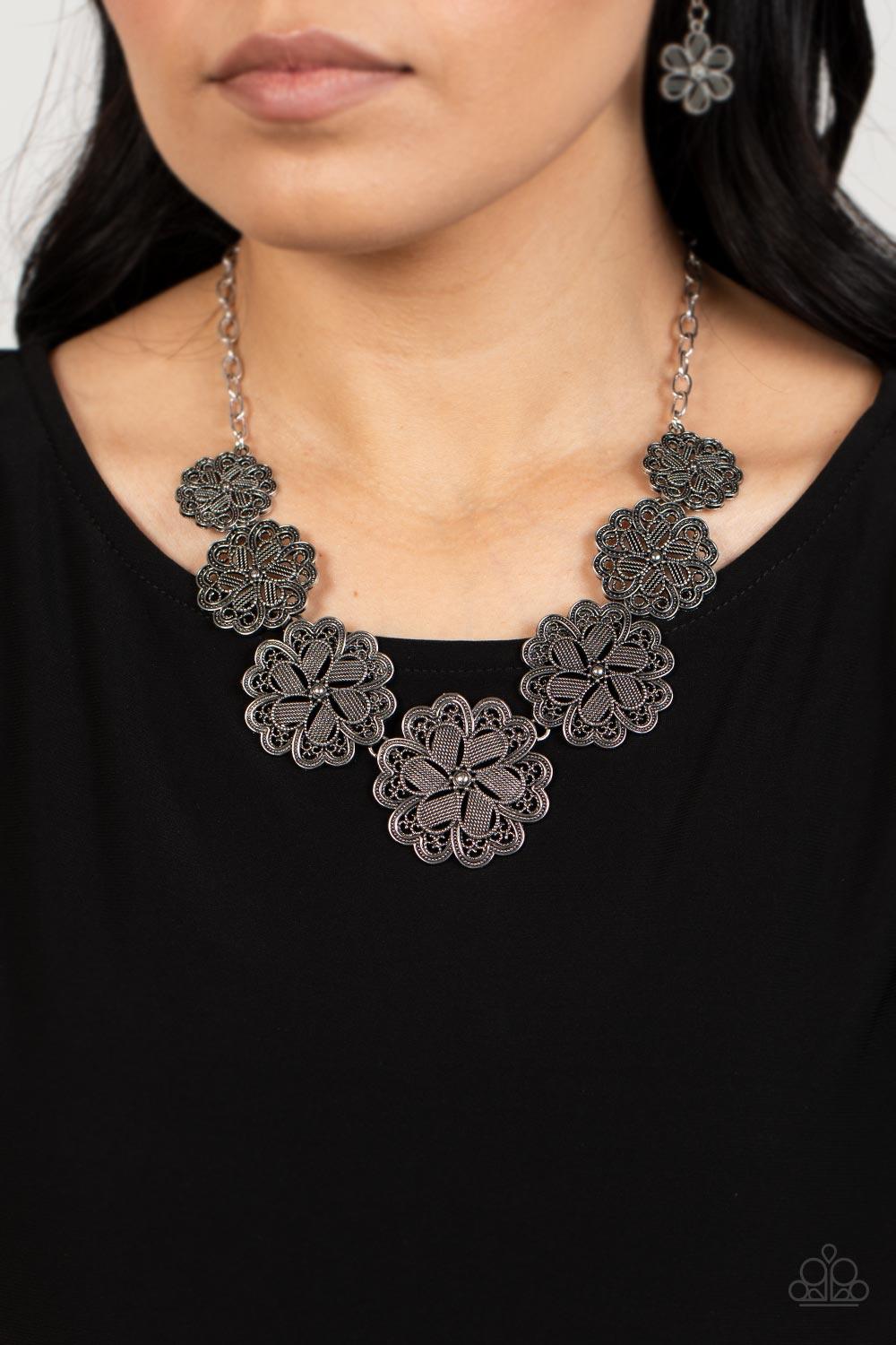 Basketful of Blossoms Silver Necklace - Jewelry by Bretta