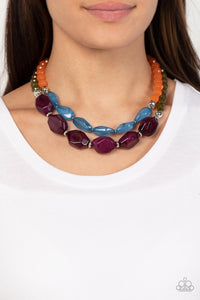 Tropical Trove Purple Necklace - Jewelry by Bretta