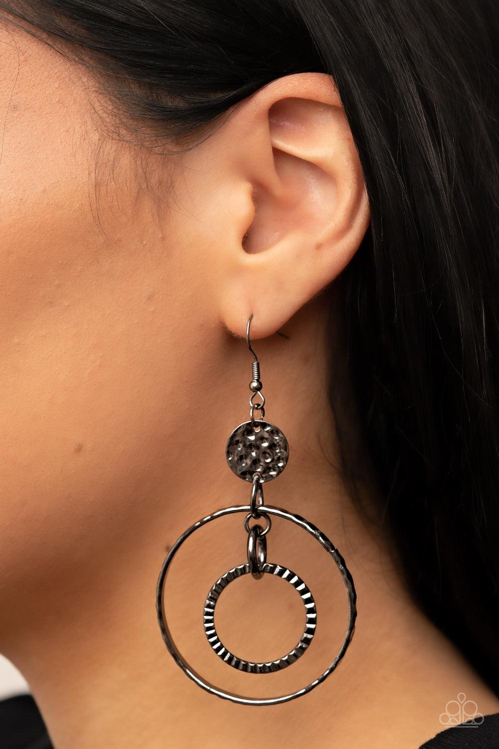 Mechanical Mecca Black Earrings - Jewelry by Bretta