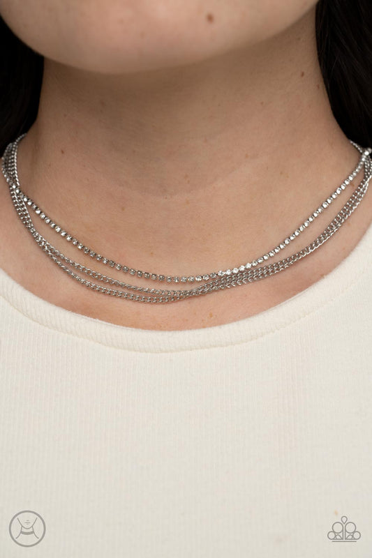 Glitzy Gusto White Necklace - Jewelry by Bretta