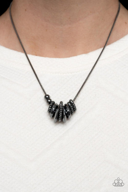 Mechanical Mischief Black Necklace - Jewelry by Bretta