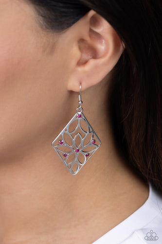 Pumped Up Posies Pink Earrings - Jewelry by Bretta