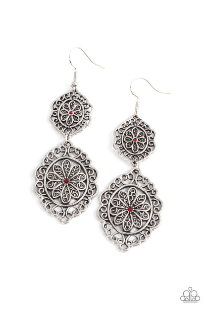 Floral Favorite Red Earrings - Jewelry by Bretta