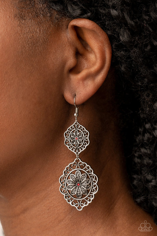 Floral Favorite Red Earrings - Jewelry by Bretta