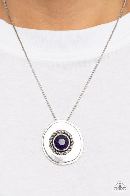 Make Me a MEDALLION-aire Purple Necklace - Jewelry by Bretta