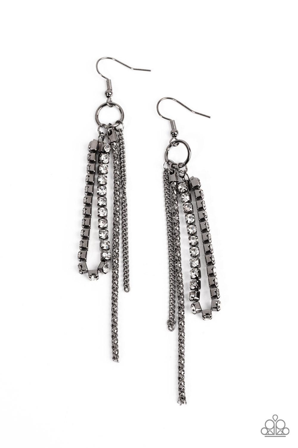 Swing Dance Dazzle Black Earrings - Jewelry by Bretta